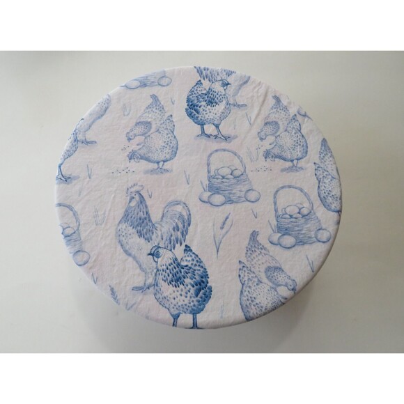 Kitchenaid Bowl Cover Reversible Pink Roses and Farmhouse Chicken Mixer Cover - Picture 2 of 6